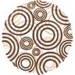 Шар-круг Прозрачный, коричневые круги, 46 см