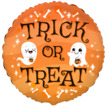 Шар-круг на Хеллоуин, trick or treat, оранжевый