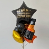 Фонтан из шаров и фольгированных звезд