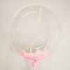 Шар Бабл (BUBBLE) с розовыми перьями