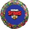 Шар-круг Бравл Старс (Brawl stars), синий, 46 см