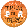 Шар-круг на Хеллоуин, Кошелек или жизнь (trick or treat), оранжевый