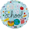 Шар-круг Назад в школу (back to school), голубой, 46 см