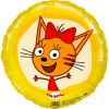 Шар-круг Три Кота, Карамелька, желтый, 46 см