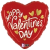 Шар-сердце "Счастливого Дня Влюбленных (Happy Valentine`s Day)", на День влюбленных, 46 см