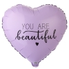 Шар-сердце Ты прекрасна (You are beautiful), 46 см