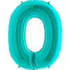 Шар Цифра 0 тиффани, 101 см