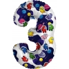 Шар-цифра 3, Космонавтики, Амонг Ас (Among us), 81 см