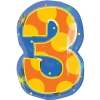Шар Цифра 3 мульти, 53 см