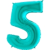 Шар Цифра 5 тиффани, 101 см