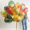 Шары под потолок "Кленовые листья", 15 штук